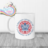 Official King Charles III Coronation Logo Mug - White