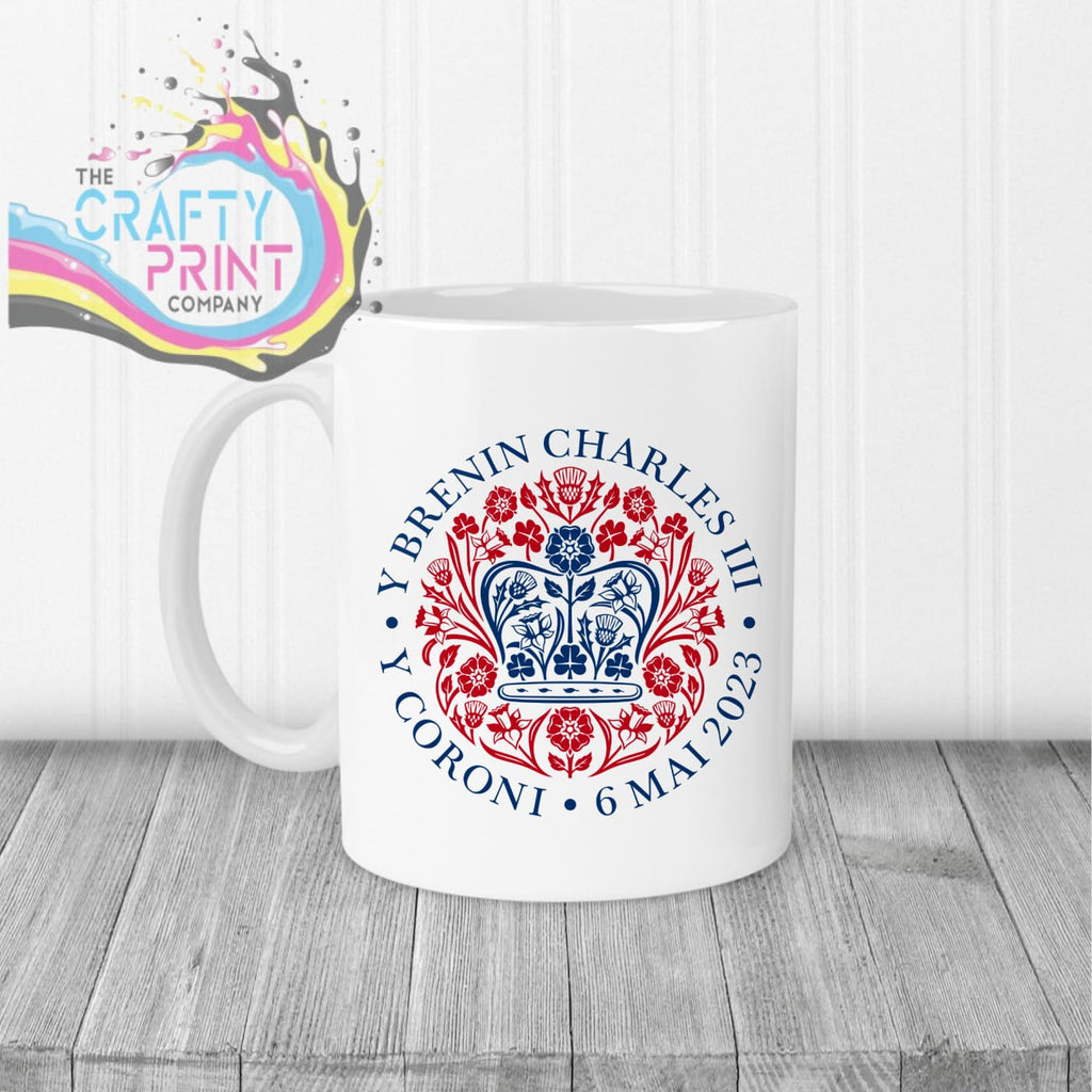 Official King Charles III Coronation Logo Mug - White Handle