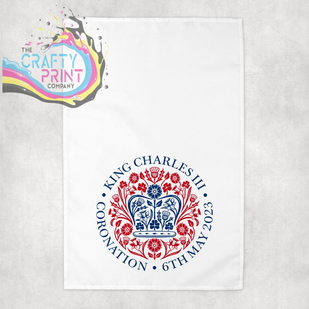 King Charles III Coronation Logo Tea Towel - English -