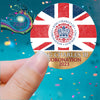 King Charles III Coronation Logo with Flag Printed Sticker