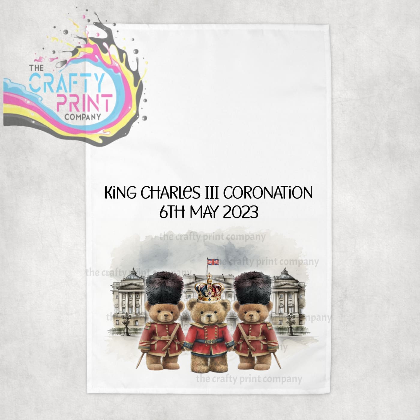 King Charles III Coronation Palace Bears Tea Towel