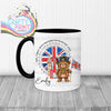 King Charles III Coronation Teddy Flag Mug - Black Handle &