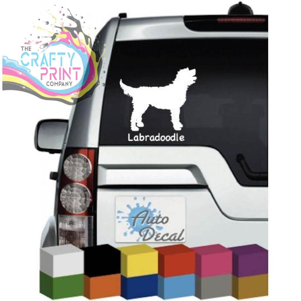 Labradoodle Vinyl Car Sticker - Bumper Stickers