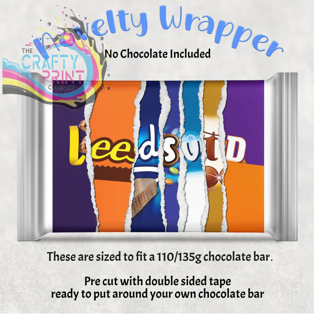 Leeds Utd Chocolate Bar Wrapper - Gift Wrapping