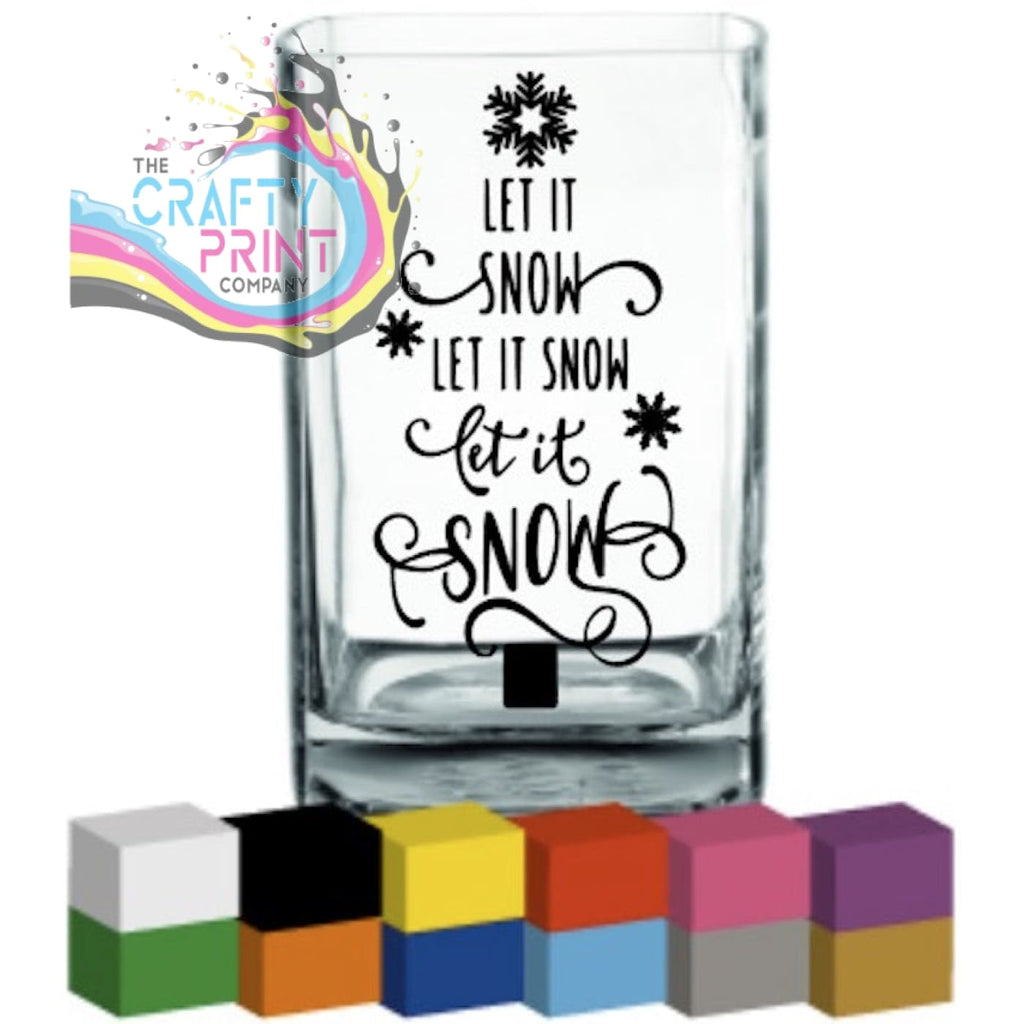 Let it snow Vase Decal Sticker - Decorative Stickers