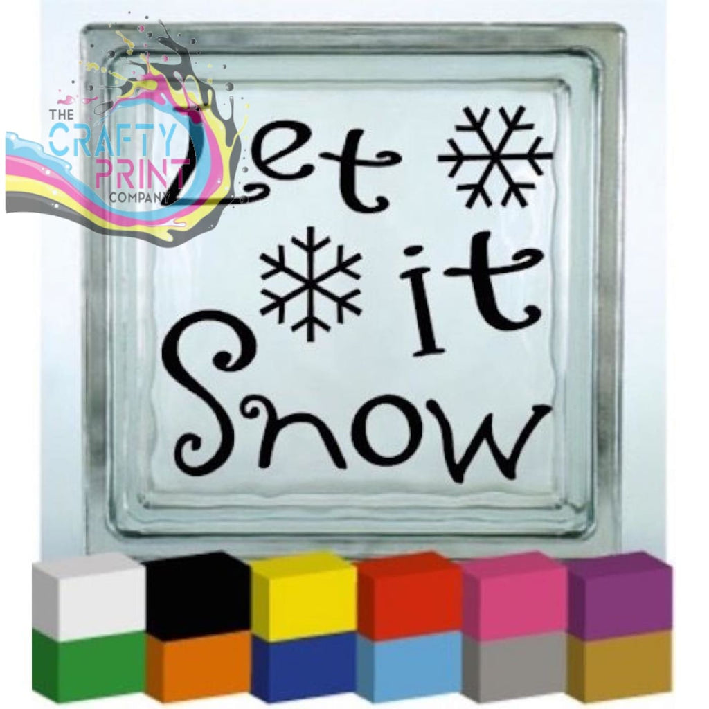 Let it Snow Vinyl Decal Sticker - Decorative Stickers
