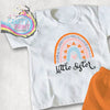 Little Sister Rainbow Children’s T-shirt - White - Shirts &