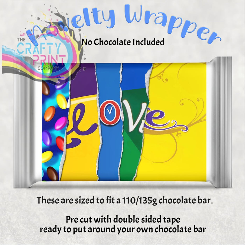 Love Chocolate Bar Wrapper - Wrapping Paper