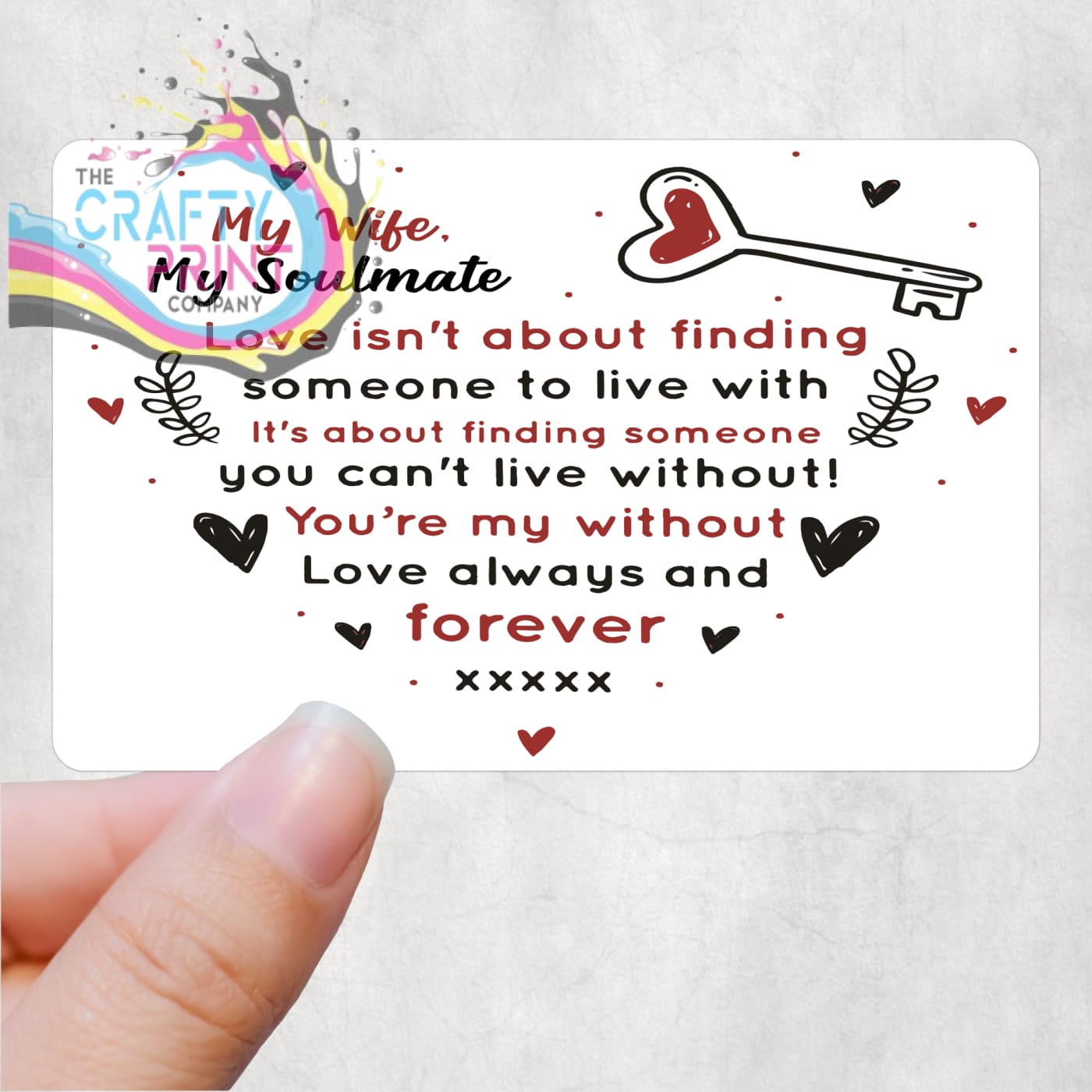 Love isn’t about finding someone to live with Card