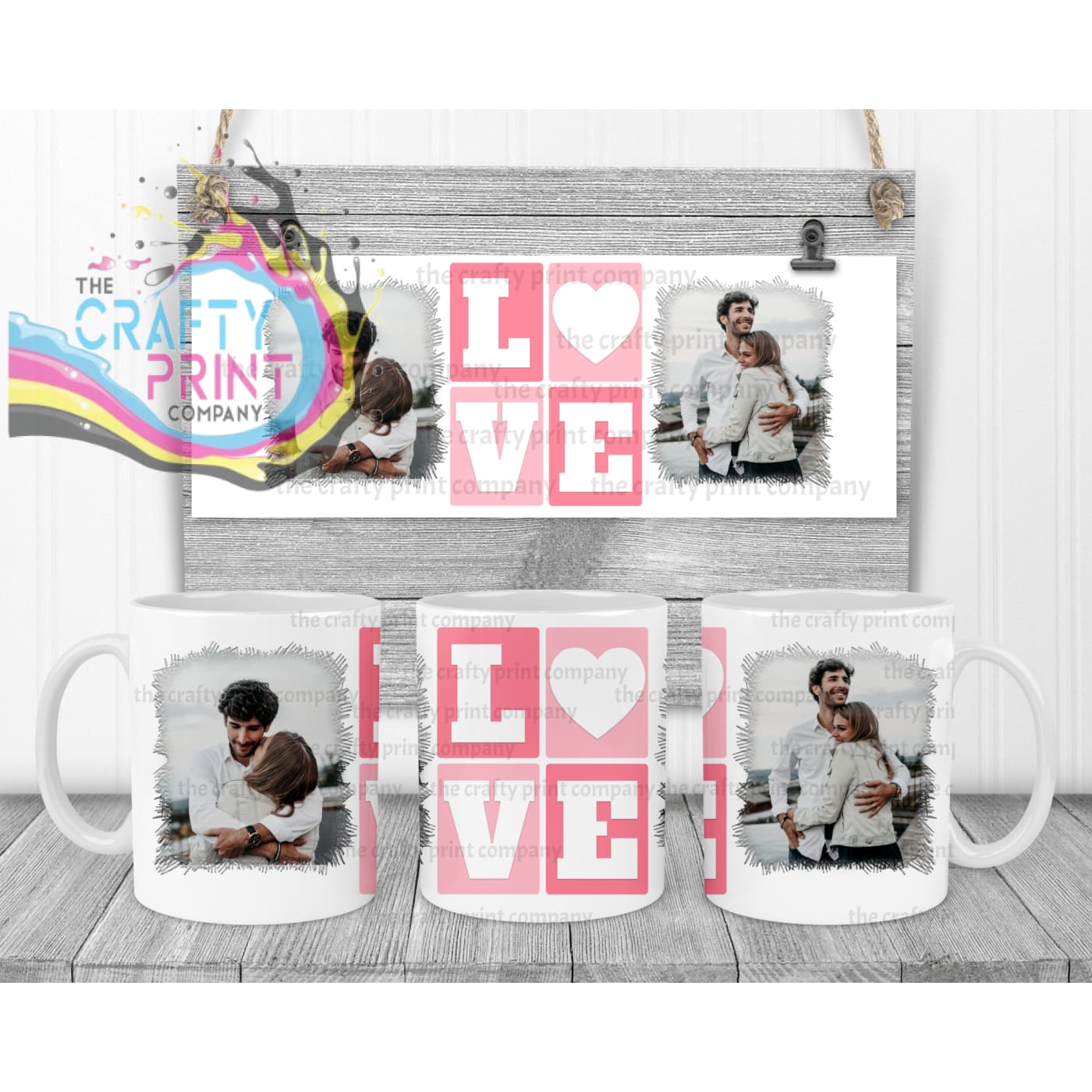 Love Photos Mug - White Handle & Inner - Mugs