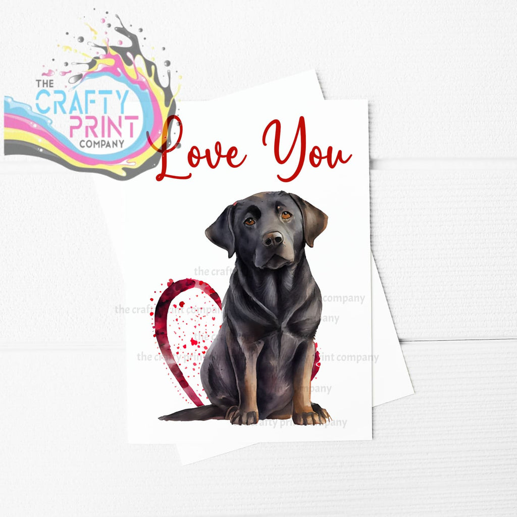 Love You Labrador Valentine’s A5 Card - Greeting & Note
