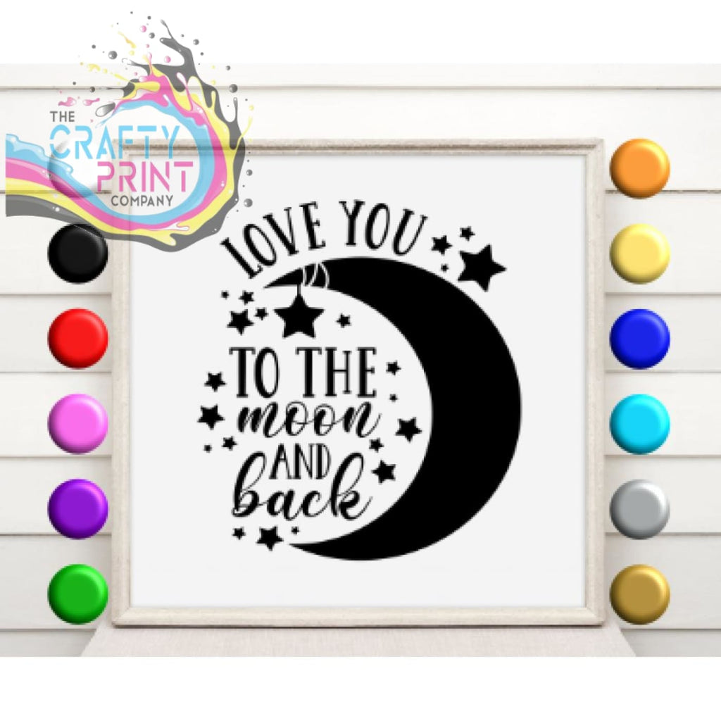 Love you to the moon and back V3 Vinyl Decal Sticker -