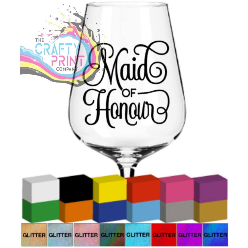 Maid of Honour Glass / Mug / Cup Decal - Decorative Stickers