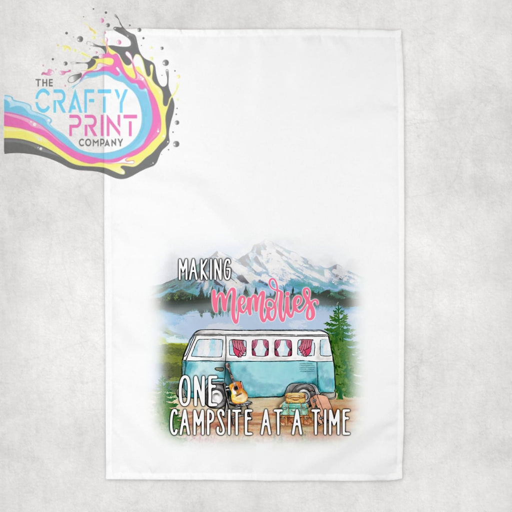 Making memories one campsite at a time Tea Towel - Kitchen