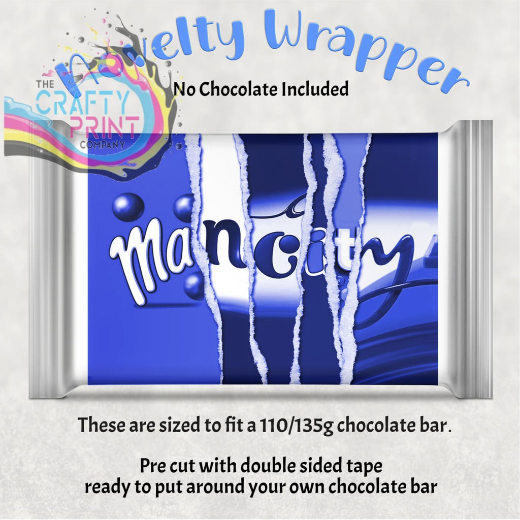 Man City 2 Chocolate Bar Wrapper - Gift Wrapping