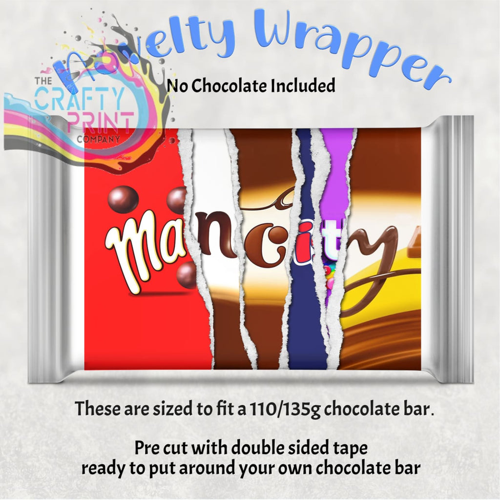 Man City Chocolate Bar Wrapper - Gift Wrapping