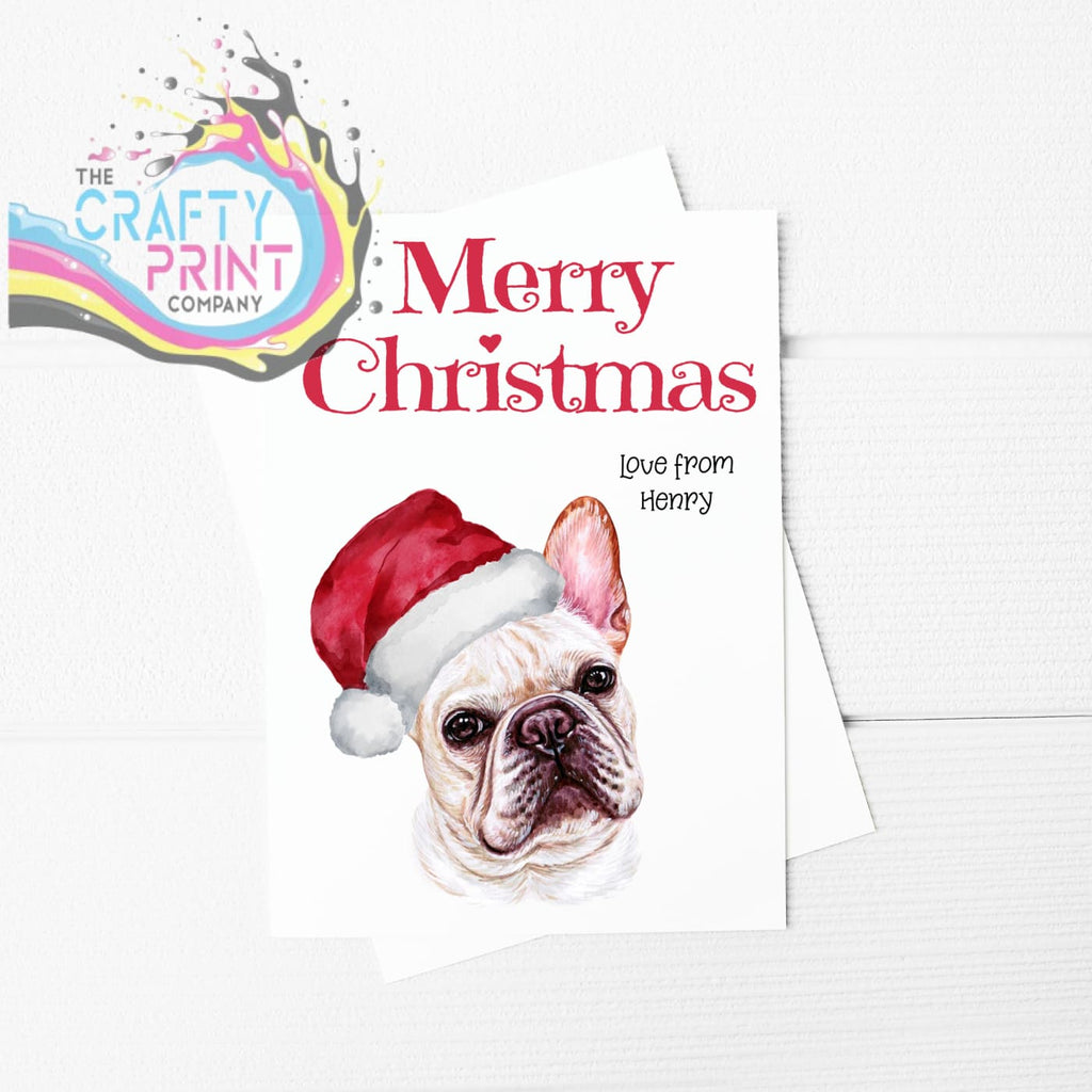 Merry Christmas French Bulldog A5 Card - Greeting & Note