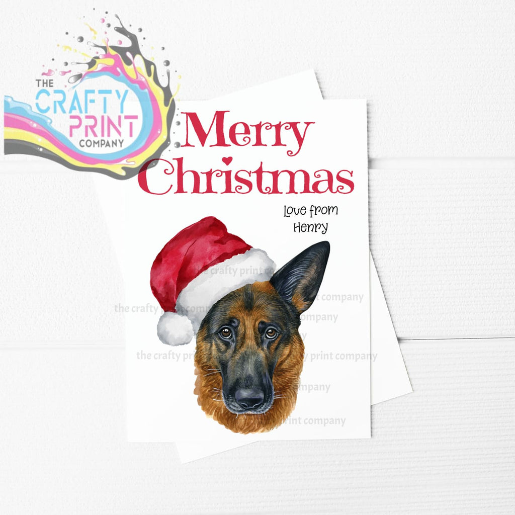 Merry Christmas German Shepherd A5 Card - Greeting & Note