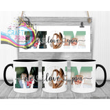 Mom We/I Love You Personalised Mug - Black Handle & Inner