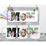 Mom We/I Love You Personalised Mug - White Handle & Inner