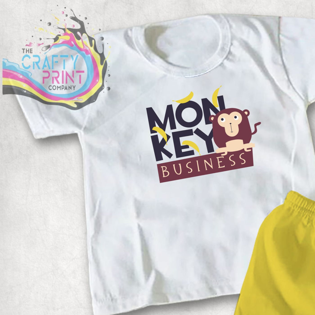 Monkey Business T-shirt - White - Shirts & Tops
