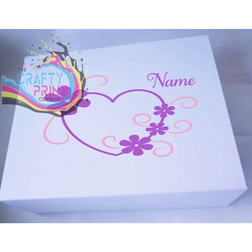 Mother’s Day Personalised Box Vinyl Sticker - Black / Flower