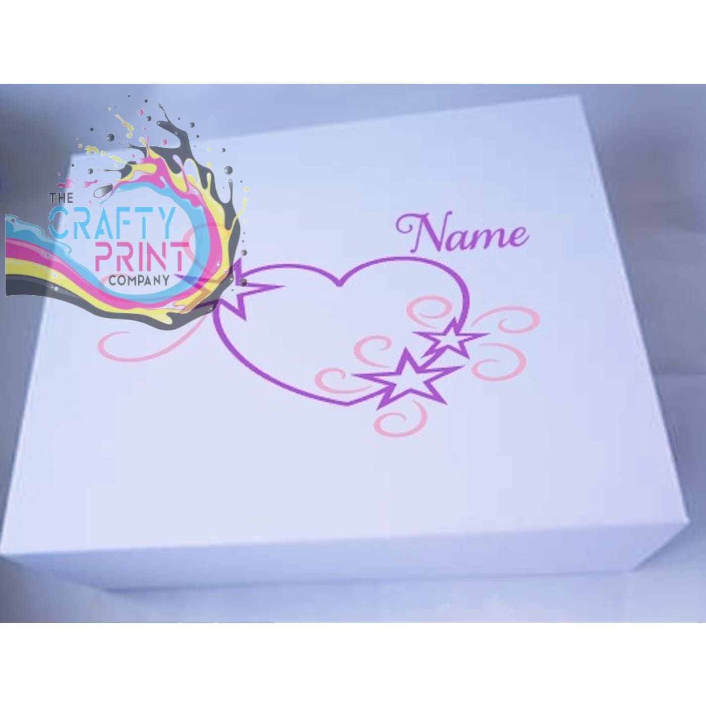 Mother’s Day Personalised Box Vinyl Sticker - Black / Star