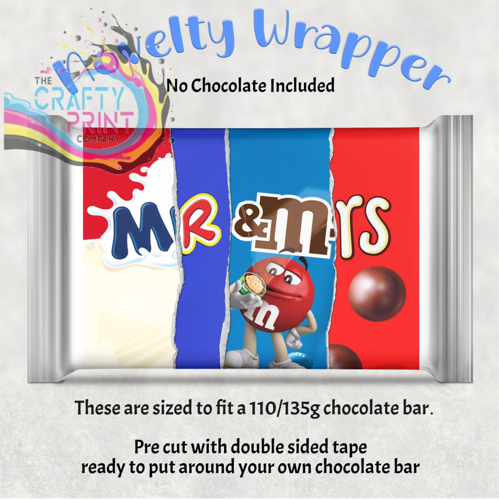 Mr & Mrs Chocolate Bar Wrapper - Wrapping Paper