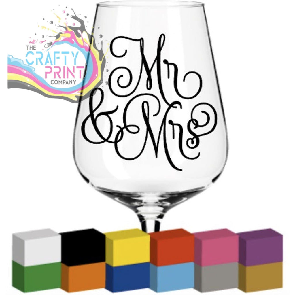 Mr & Mrs Glass / Mug / Cup Decal - Decorative Stickers