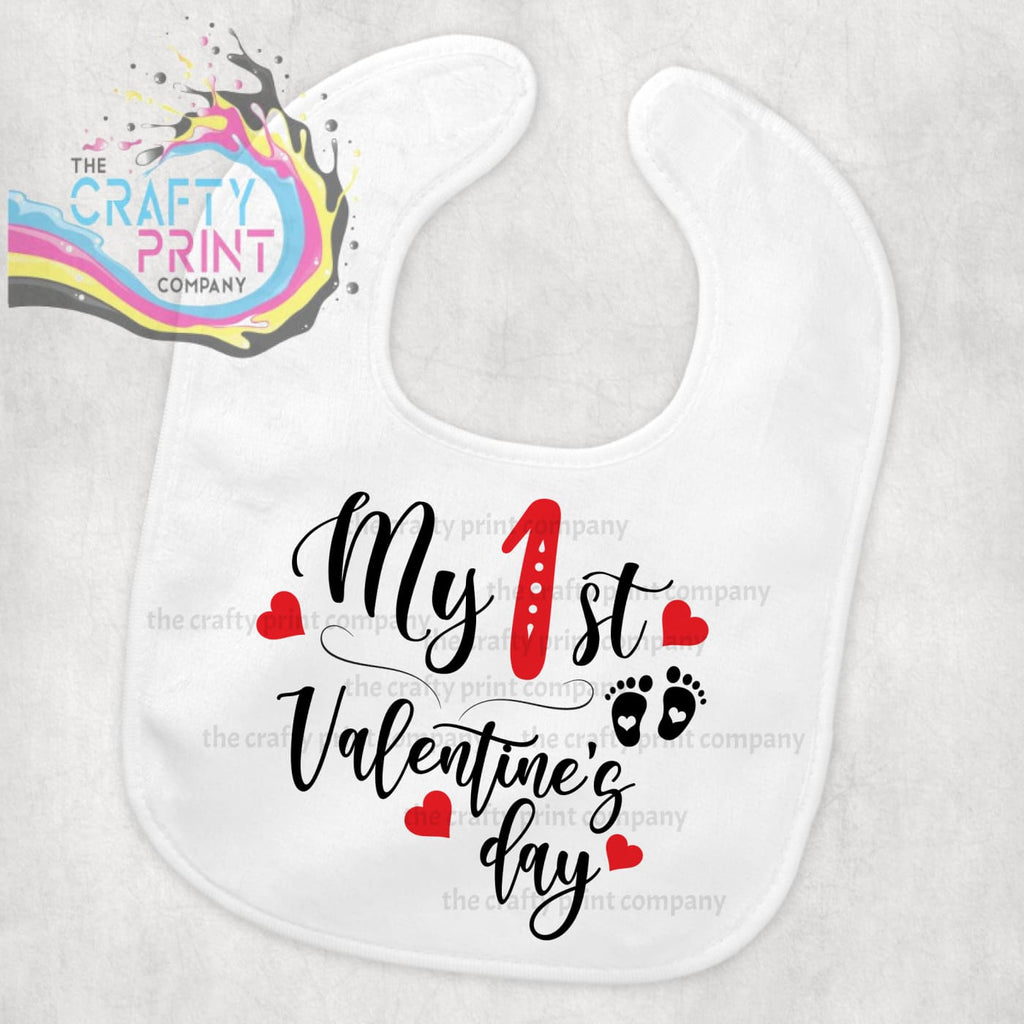 My 1st Valentine’s Day Feet Design Baby Bib - & Toddler