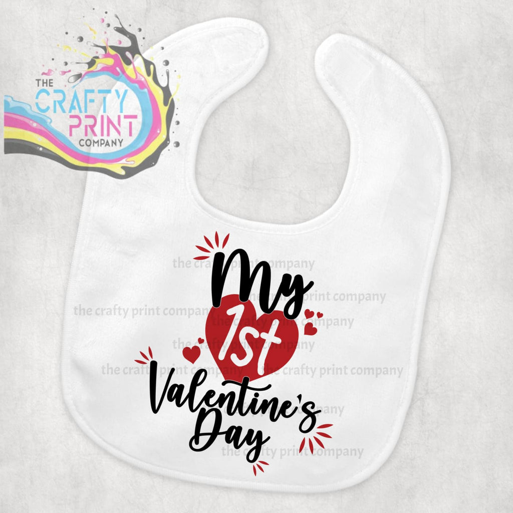 My 1st Valentines Day Hearts Baby Bib - & Toddler Clothing