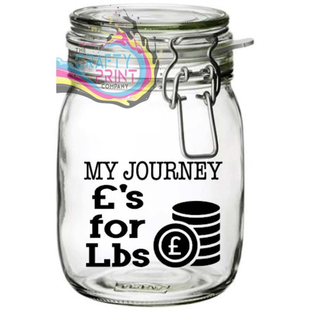 My Journey £’s for Lb’s Jar Decal / Sticker - Decorative
