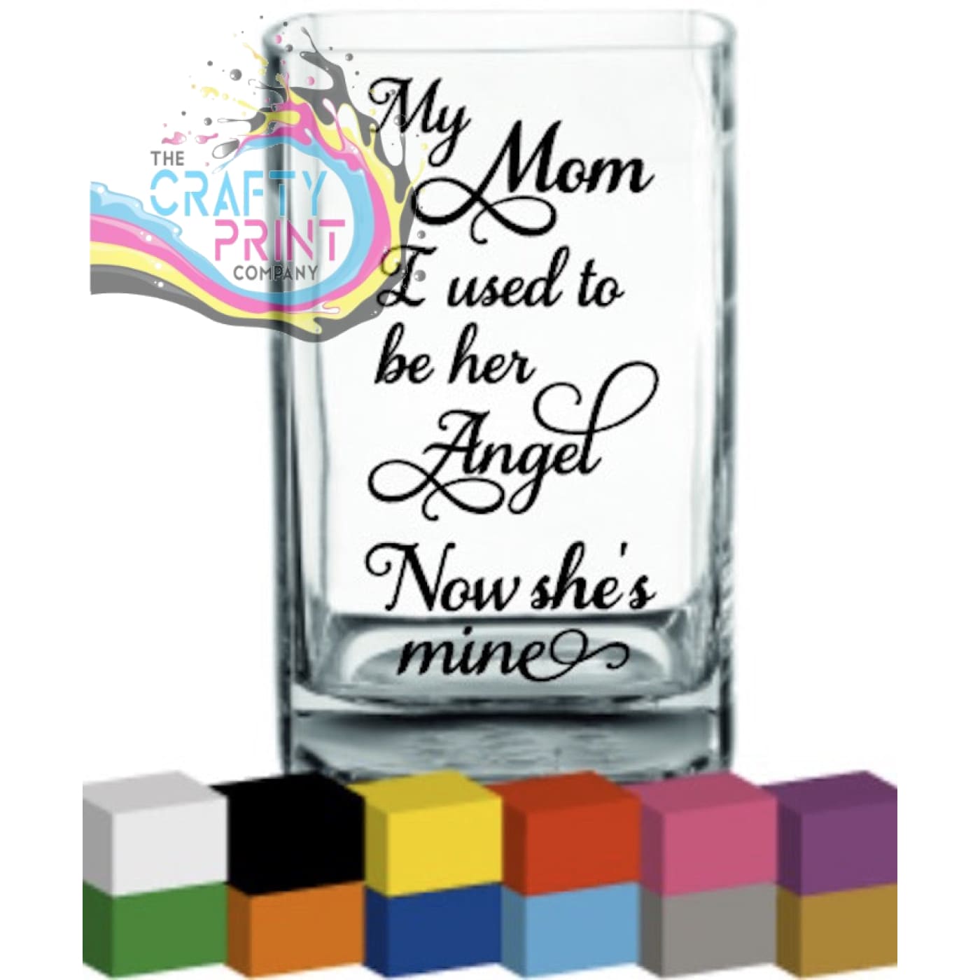 My Mom I used to be her Angel Vase Decal Sticker