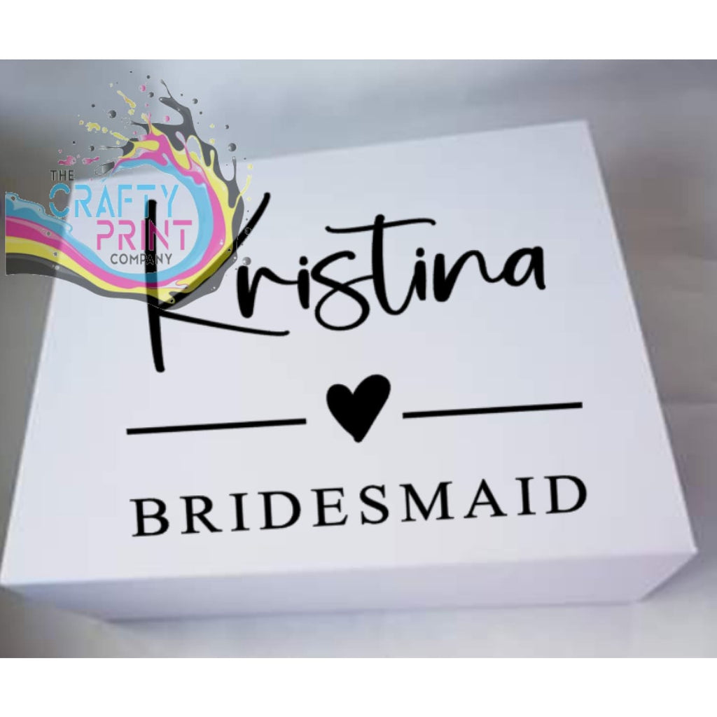 Name and Role Personalised V3 Wedding Box Vinyl Sticker -