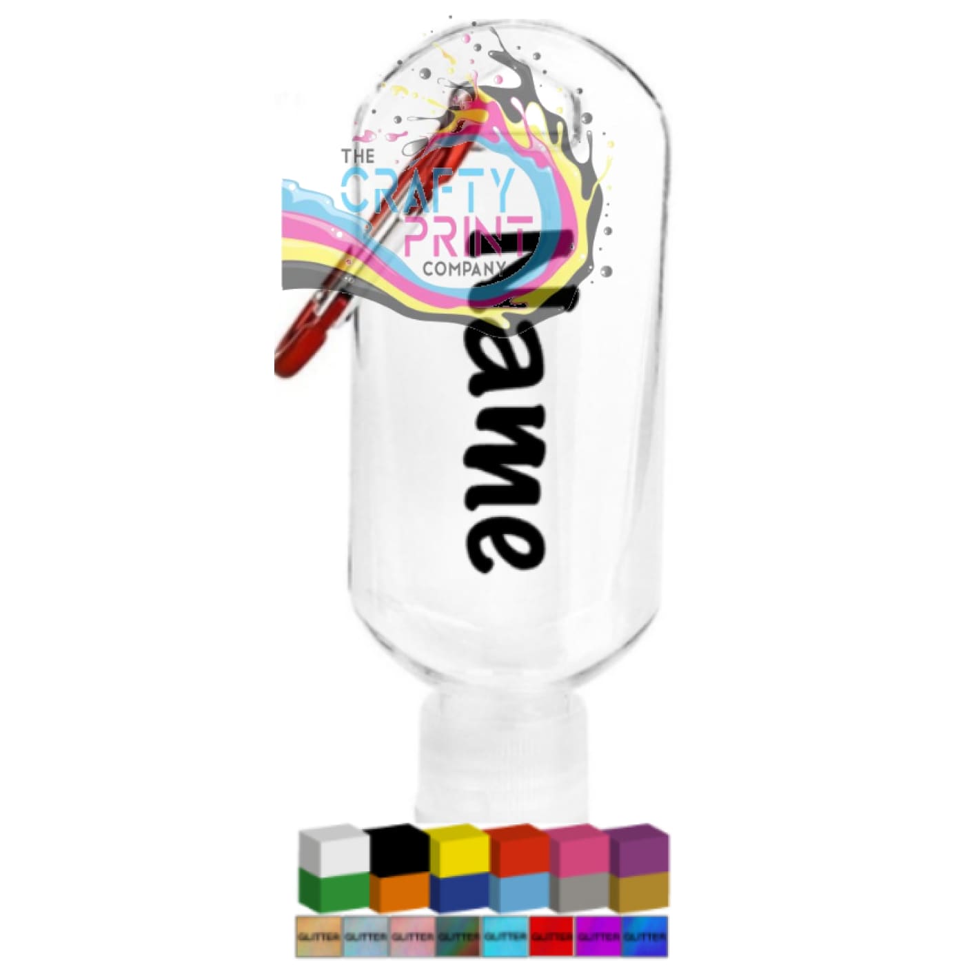 Name Personalised Vinyl for Hand Sanitiser Bottle Decal