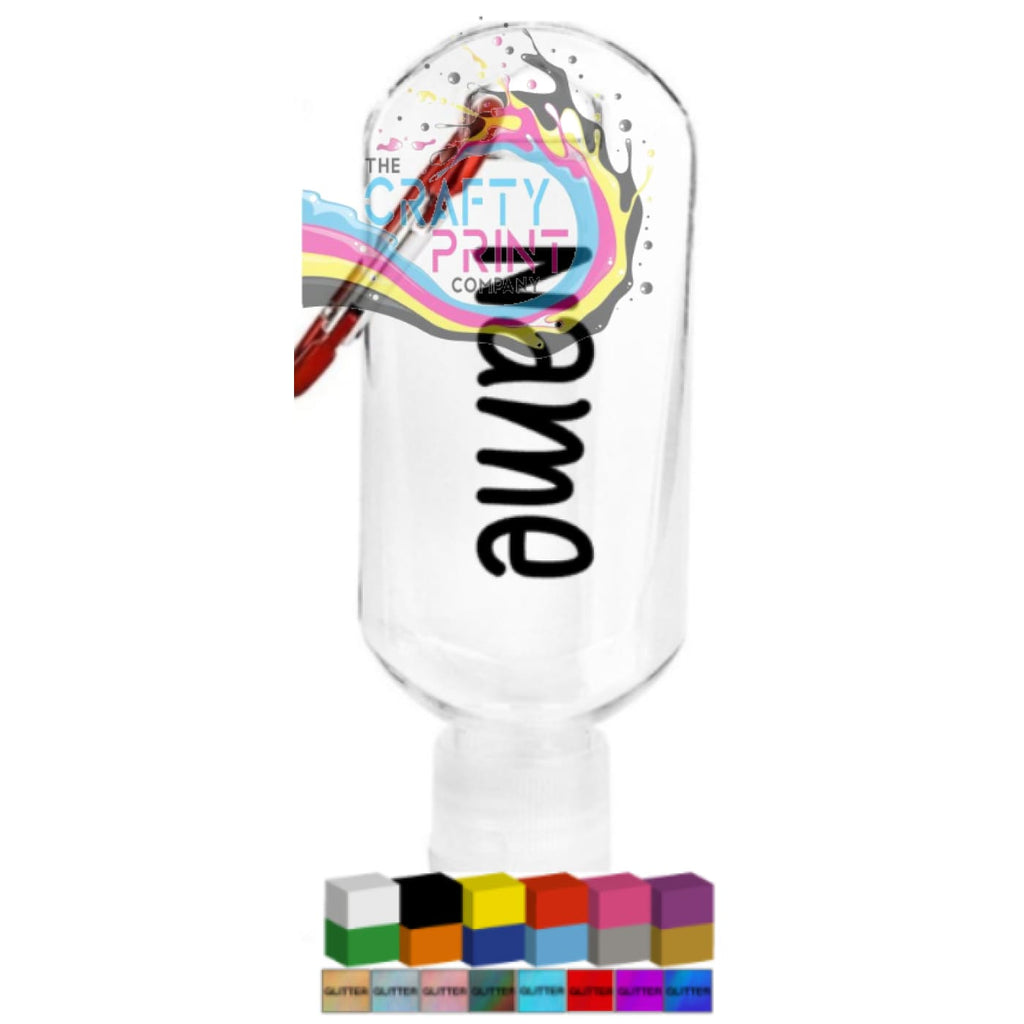 Name Personalised Vinyl for Hand Sanitiser Bottle Decal