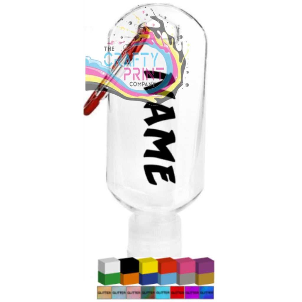 Name Personalised Vinyl for Hand Sanitiser Bottle Decal