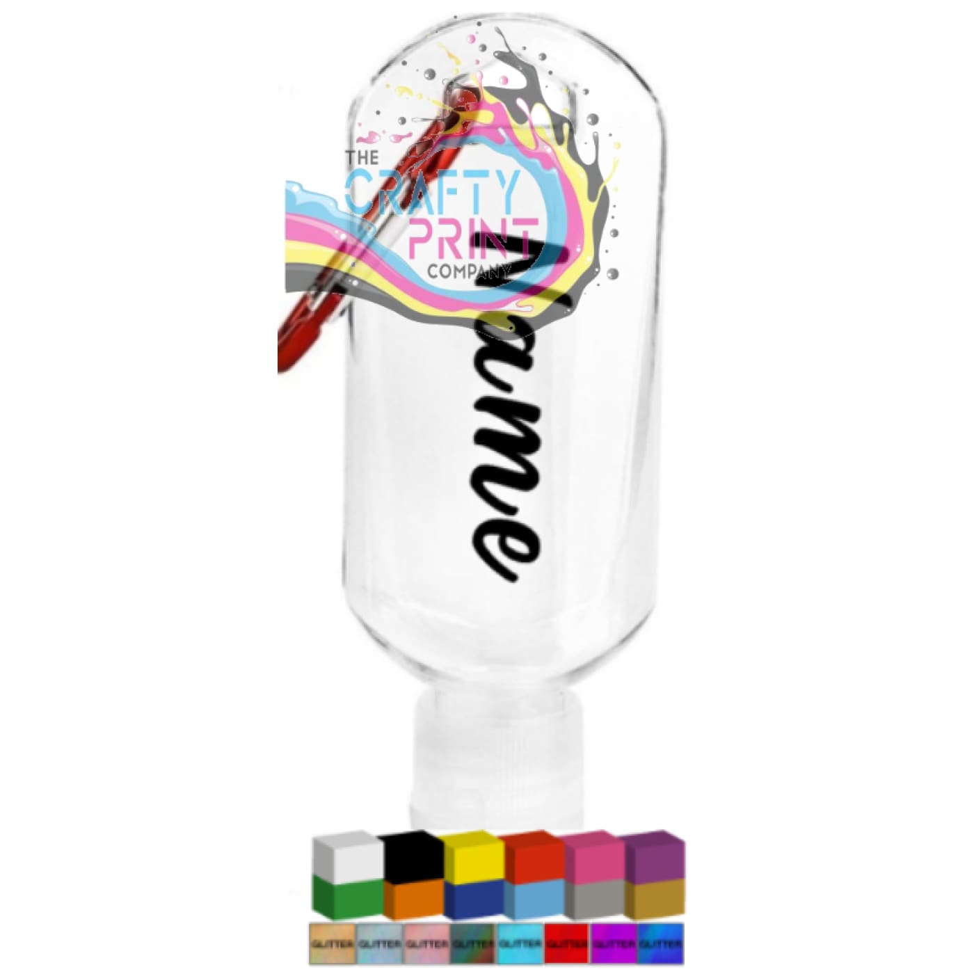 Name Personalised Vinyl for Hand Sanitiser Bottle Decal