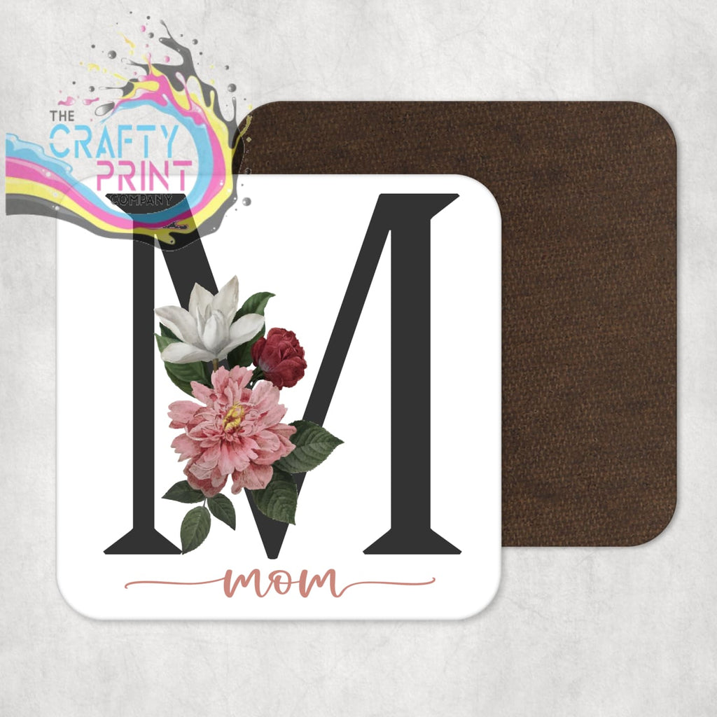 Name Watercolour Flower Personalised Coaster - Coasters