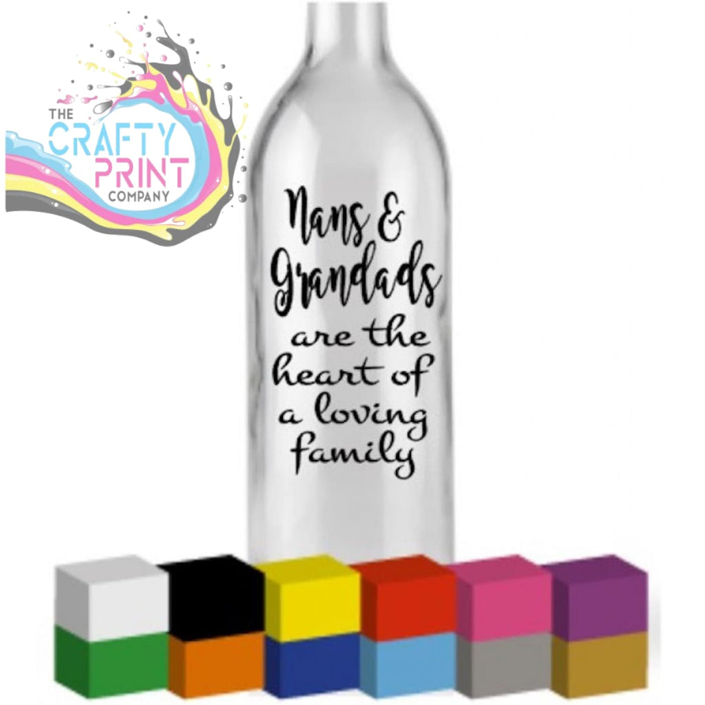 Nans & Grandads Bottle Vinyl Decal - Decorative Stickers