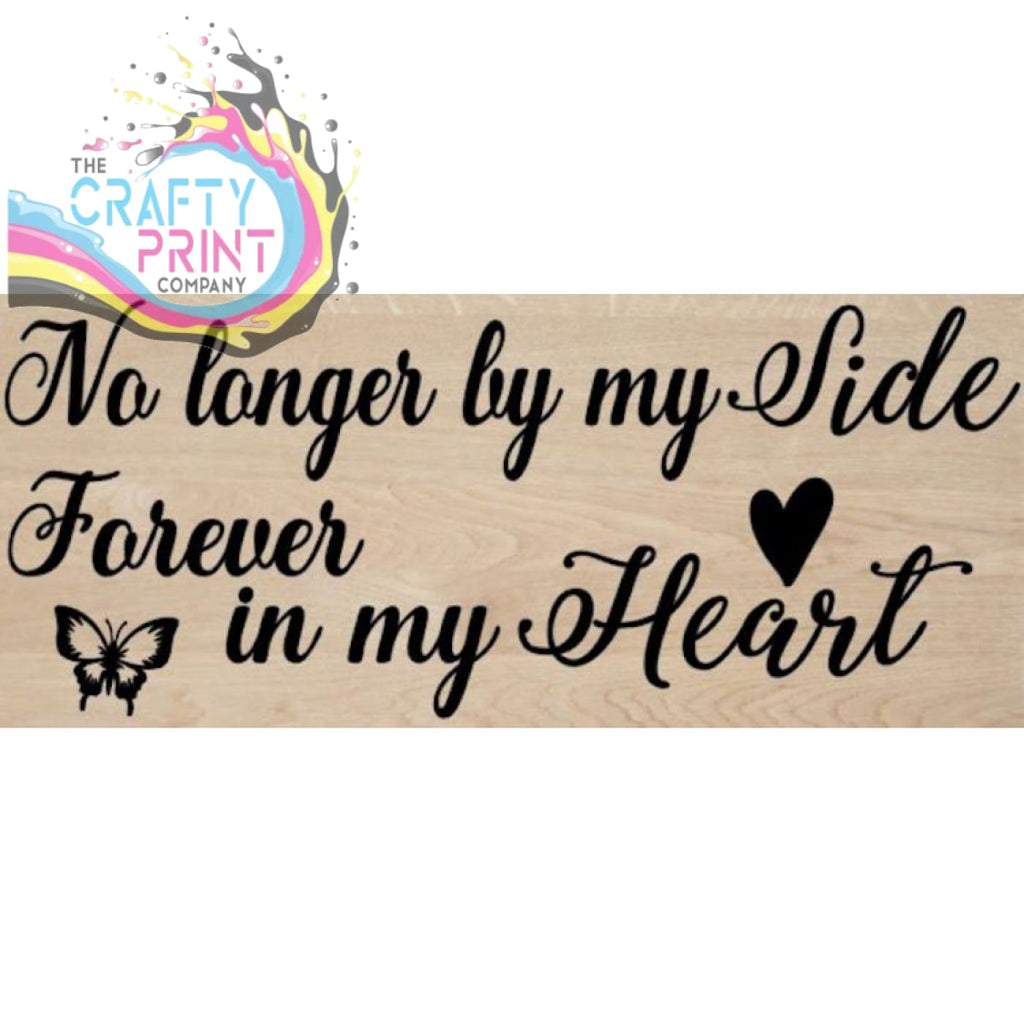 No longer by my side Wooden Block Decal Sticker - Decorative