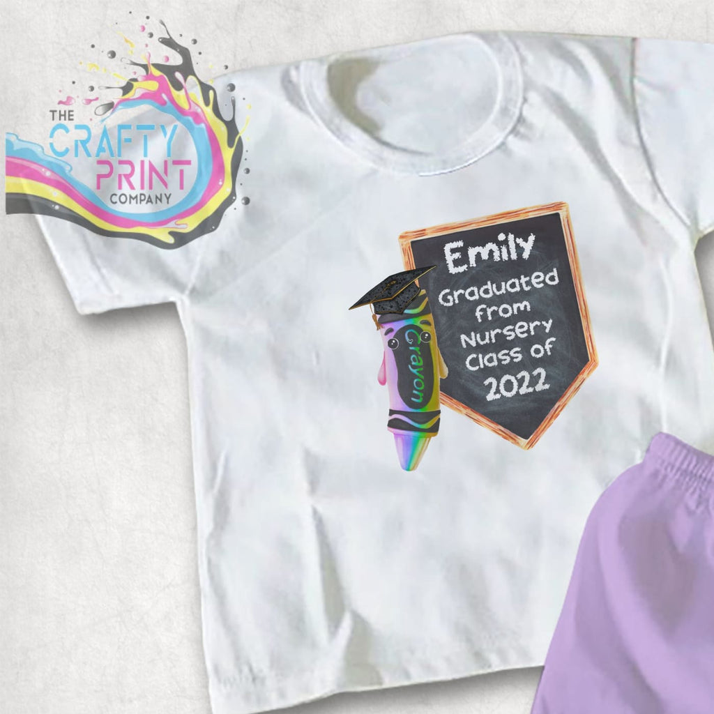 Nursery Graduation Crayon Personalised Children’s T-shirt -