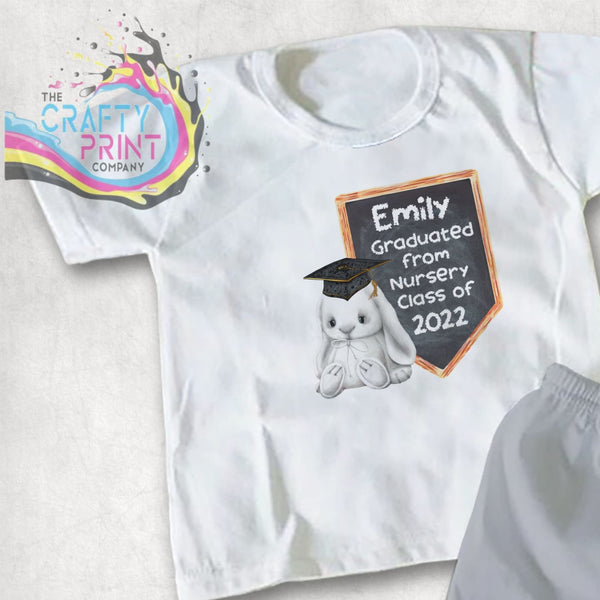 Nursery Graduation Rabbit Personalised Children’s T-shirt -