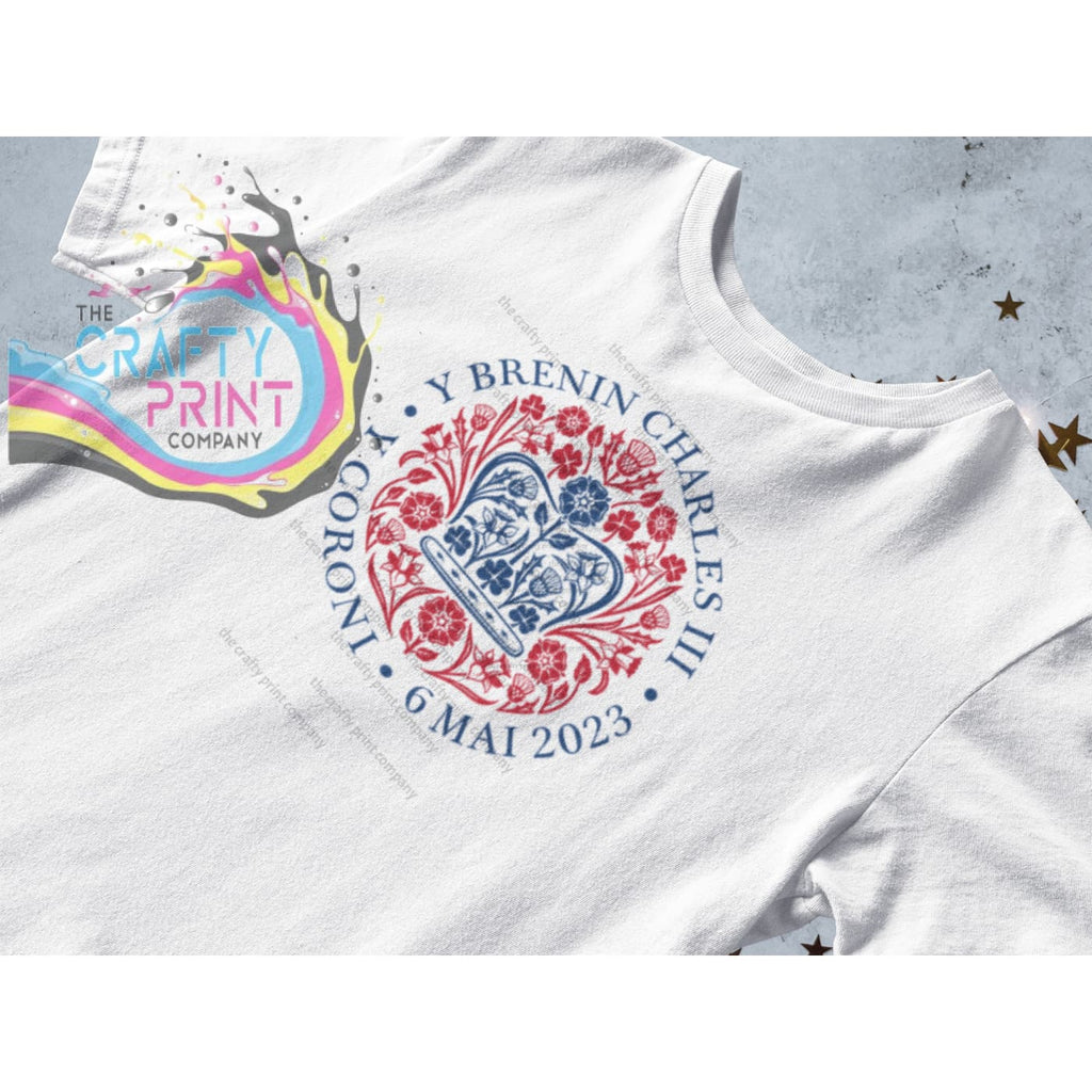 Official Coronation Logo T-shirt - Welsh / Red Blue