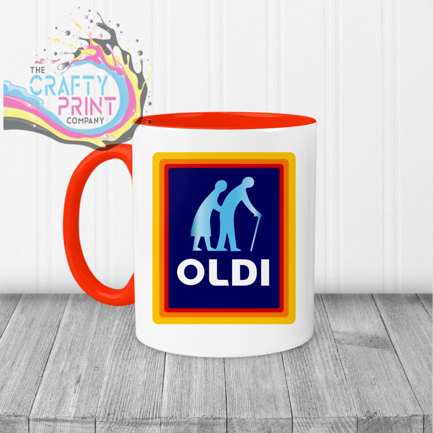 Oldi Mug - Red Handle & Inner - Mugs