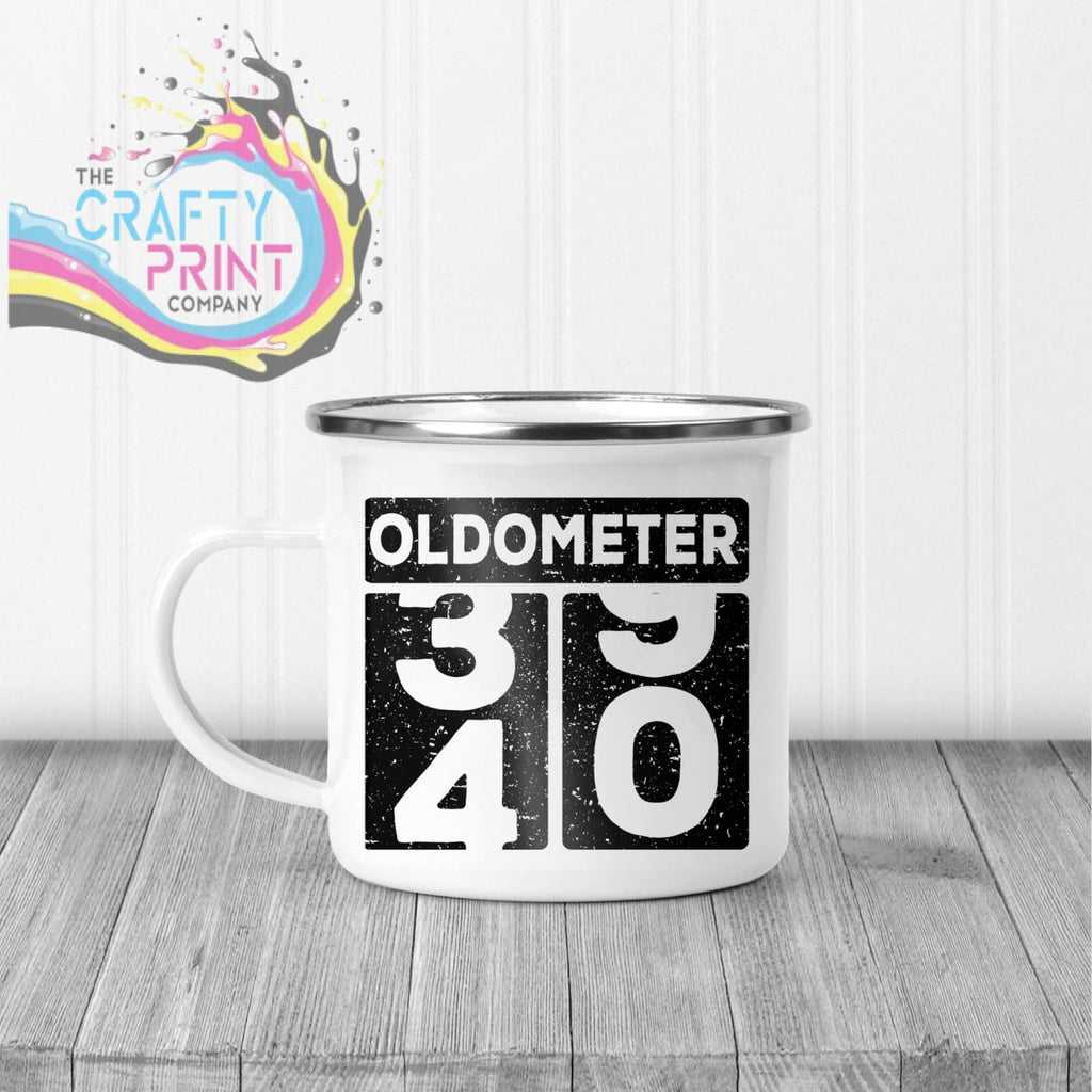 Oldometer 40th Birthday Mug - Enamel - Mugs