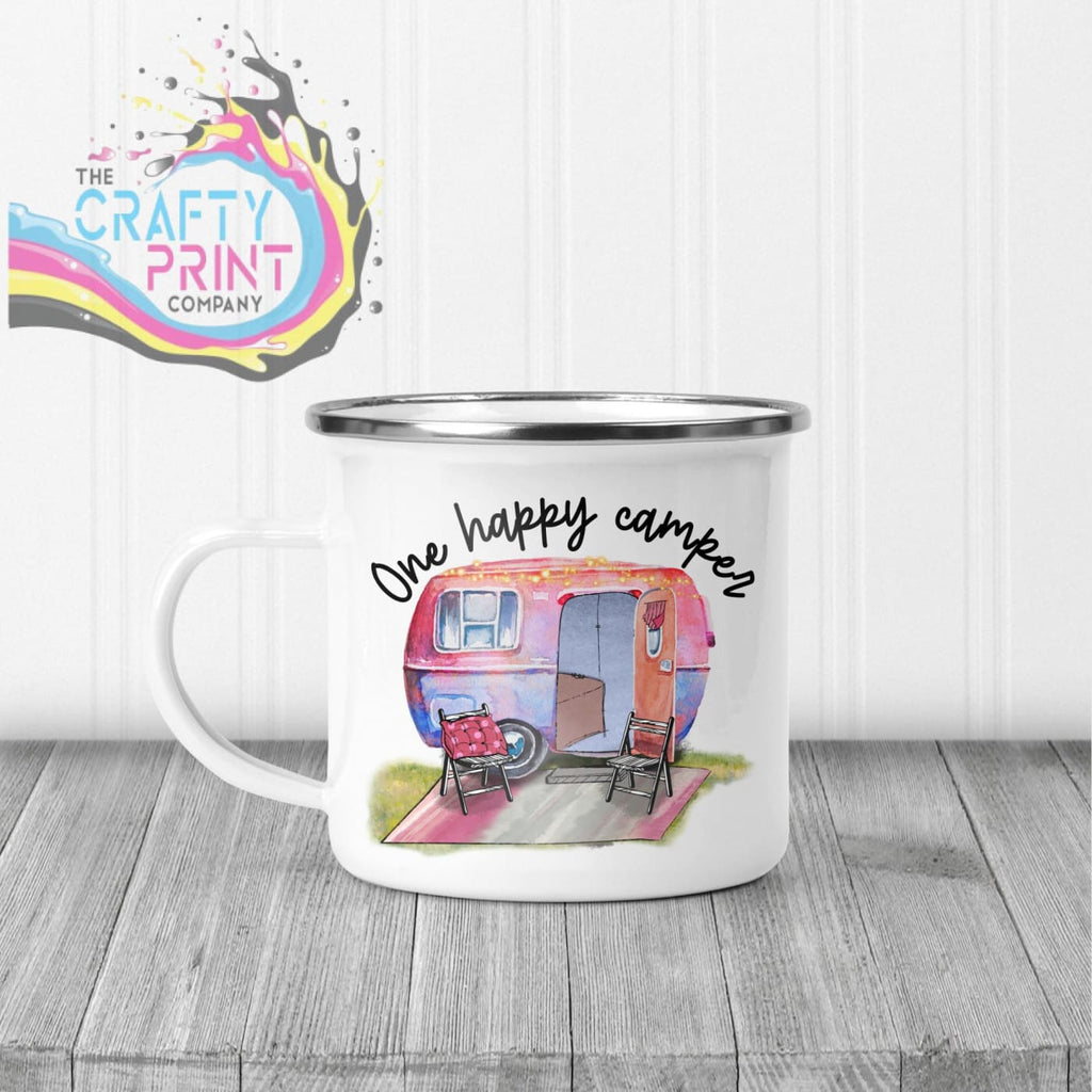 One Happy Camper Mug - Enamel - Mugs
