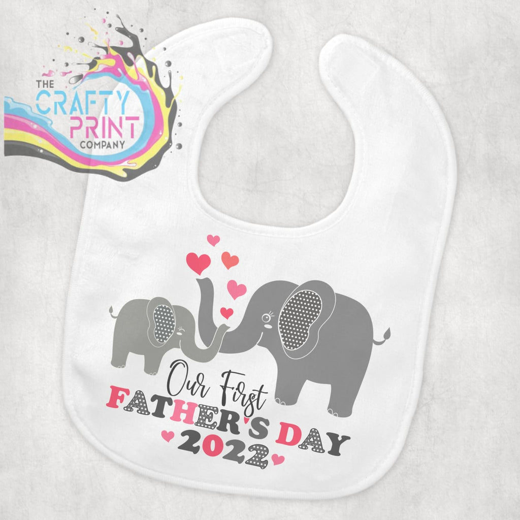 Our First Father’s Day 2022 Baby Bib - Pink - & Toddler