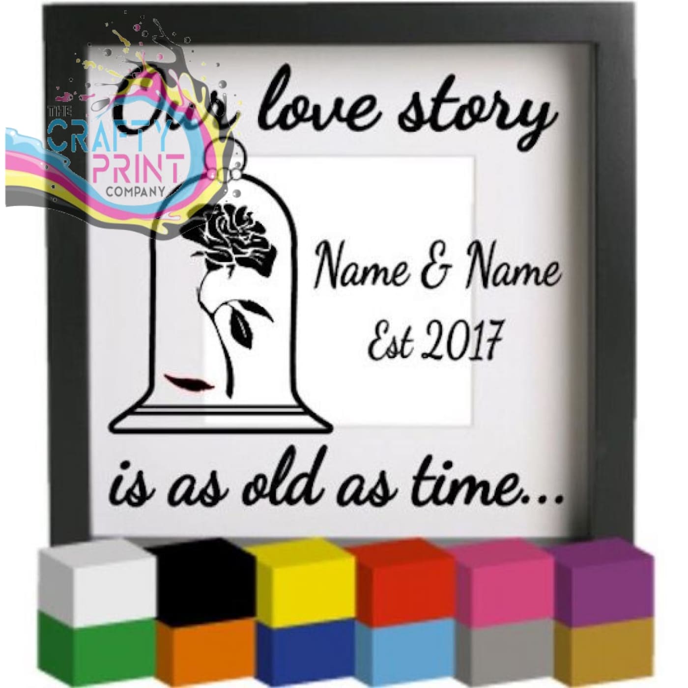 Our love story (Personalised) Vinyl Decal Sticker