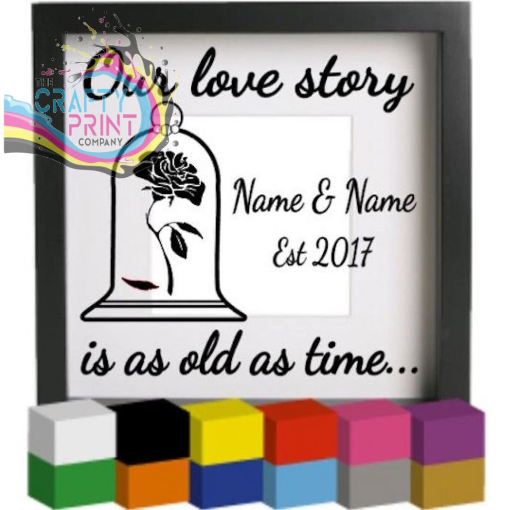 Our love story (Personalised) Vinyl Decal Sticker -